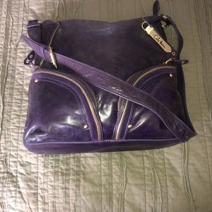 Cole Haan purple leather crossbody bag
